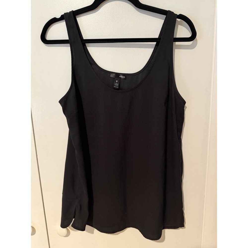 Aqua Brand Womens Black Blouse Tank‎ Cami Size Small Cocktail Dress Attire